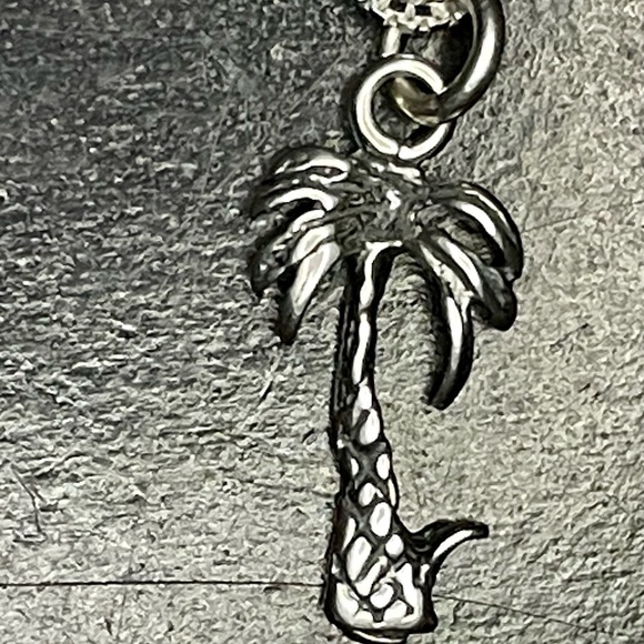 Italian 925 Silver 8” AGI chain with palm tree charm - NEW!!! - Picture 4 of 8